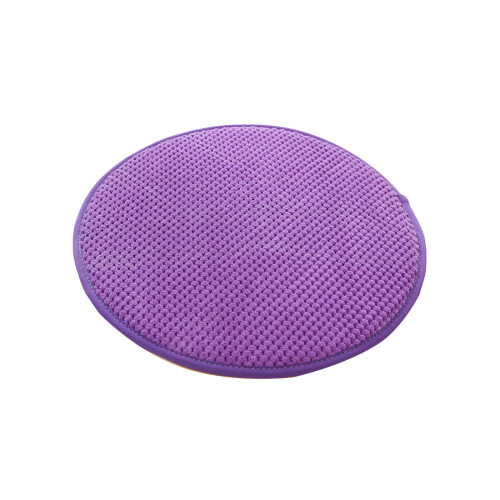 Stool Cushion Round Purple 15.7 Inch with Ties
