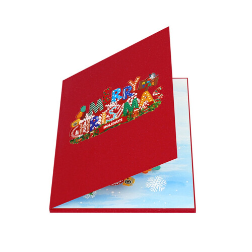 Musical Christmas Card with Light-Up Popup Effect