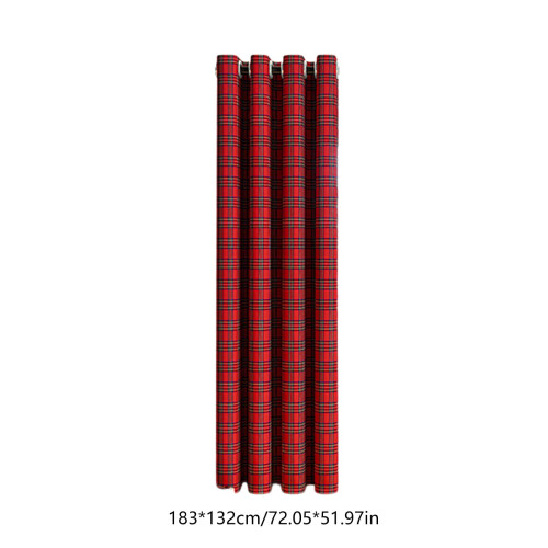 Χριστουγεννιάτικη Κουρτίνα Συσκότισης με Πομ Πομ, Εορταστική, Πολύχρωμη, 1 Ζεύγος 2