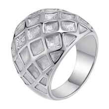 Stainless Steel Biker Ring Silver Size 6