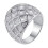 Stainless Steel Biker Ring Silver Size 6 1