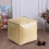 Faux Leather Ottoman Pouf Footstool – Waterproof Durable 1