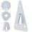 Fire Extinguisher Mounting Bracket Metal Silver 5 pcs 5