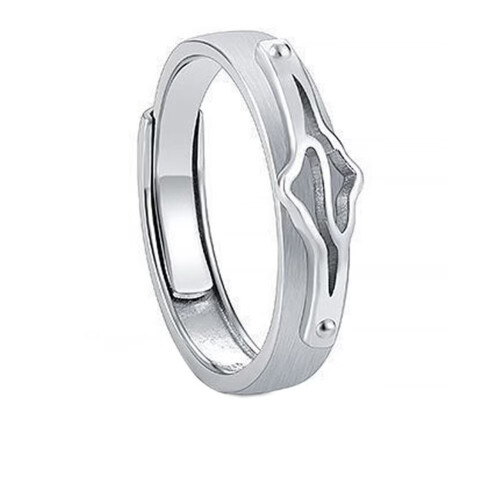 Women's Stainless Steel Pisces Constellation Ring Silver