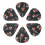 Guitar Pick Set Tree Mushroom Design 6 Pack 0.46mm 1