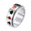 Men's Stainless Steel Rotatable Playing Card Ring Silver 1