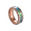 Stainless Steel Abalone Shell Ring Rose Gold 8mm Size 9 1