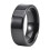 Ceramic Wedding Band Ring Black 8mm Size 12 1