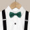 Boy Easter Semi-Formal Outfit Green Bowtie Suspender Pants 6
