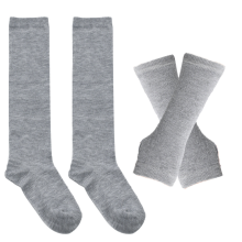 Kids Soccer Socks and Gloves Set Cotton Knee-High Tube