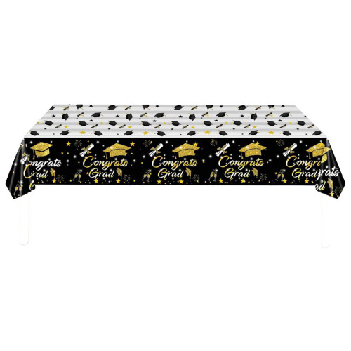 Graduation tablecloth waterproof plastic rectangular 1 pack