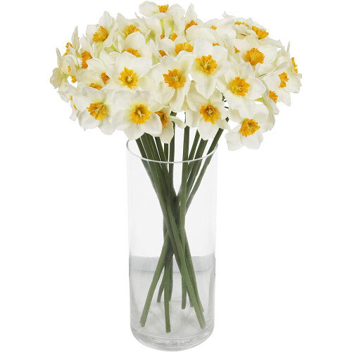 Fiori di narciso artificiali gialli, 12 pezzi, 40 cm 1