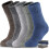 Men's Wool Socks Thick Velvet Solid Color 5 Pairs 1