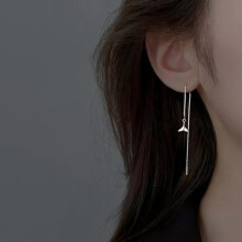 925 Silver Flower Tassel Drop Earrings 1 Pair