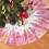 Jupe de sapin de Noël rose flocon de neige 122 cm 3