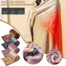 Electric Heated Blanket Throw Gray 5V