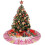 Jupe de sapin de Noël rose flocon de neige 122 cm 4