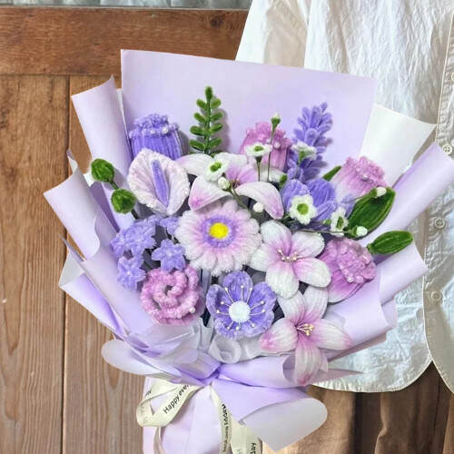 Forever Rose Bouquet Kit Handcrafted Fabric Roses 1 Set