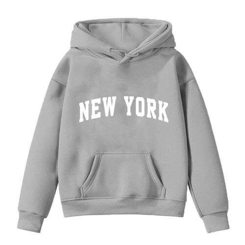 Barnhuvtröja Grå NYC Print150 (8-10 år) 2