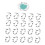 Blank Finger Rings Flat Round Ring Blanks 20 pcs 5
