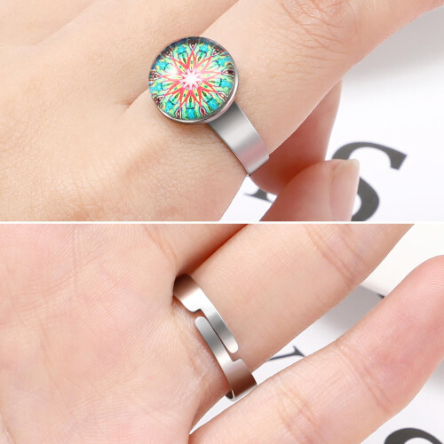 Blank Finger Rings Flat Round Ring Blanks 20 pcs 2