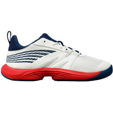 (4 UK, White/Blue) K-Swiss Boys Speed Trac Tennis Court Shoes