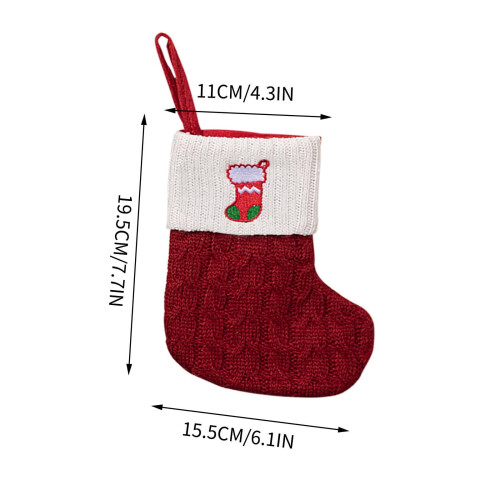 Rotes Weihnachtsstrumpf-Set mit englischen Buchstaben (6er-Pack) 2