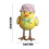 Easter couple lighted bird decor yellow hooded multicolor 3