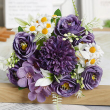 Artificial Peony Bouquet Silk Faux Flowers for Table