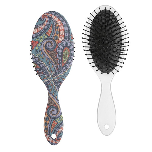 Paisley Hair Brush Minimalist Ink Pattern 1 Pack