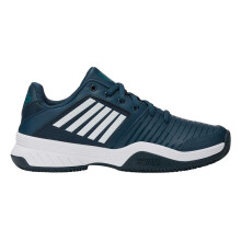 (8.5 UK, Teal/White/Aqua) K-Swiss Mens Swis Court Express Leather Trainers