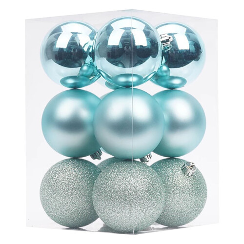 Décorations de Noël incassables plaquées électroplaquées (12 pièces) 1