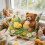 Housse de coussin brodée lapin de Pâques 45 x 45 cm 6