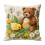 Housse de coussin brodée lapin de Pâques 45 x 45 cm 3