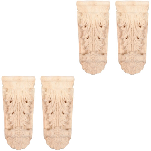 Wooden Shelf Brackets Roman Column Style 2 Pack