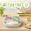 Stainless Steel Kids Plates Stackable Divided with Lid 4PCS 6