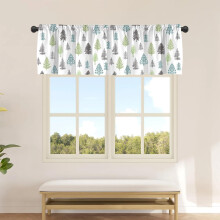 JOOCAR Christmas tree window valance blackout curtain 54 in