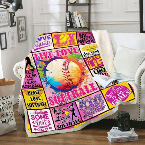 Couverture polaire Softball 50 x 60 pouces 1