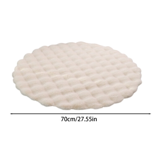 Faux Fur Round Rug for Bedroom 70cm 2