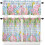 Easter Kitchen Curtains Blue Plaid Floral Eggs 24 inch 2