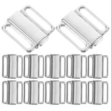 Bra Shoulder Strap Buckles Silver 12mm 50pcs