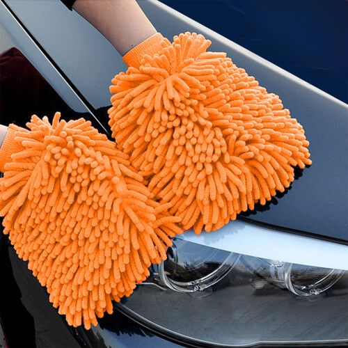 Car Wash Mitts Double Sided Soft Absorbent Gloves for Car 2