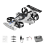 RC Drone and Remote Control Car 2-in-1 with Lights White 1