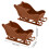 Christmas Sleigh Figurines Brown Plastic 2 pcs 7 cm 2