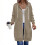 Women's Hooded Longline Sweatshirt with Front Pockets and 1