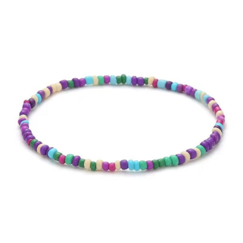 Beaded Anklet Set Boho Adjustable 2-Pair