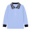 Boys Long Sleeve Oversized Rugby Shirt Light Blue Size 6-7 3