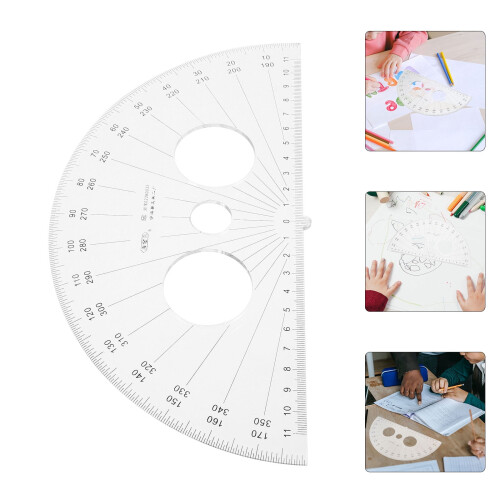 Plastic Protractor for Students Angle Measurement 1 Set