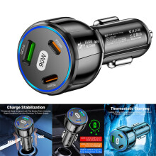 车载充电器 PD快充 3口 90W 12-32V