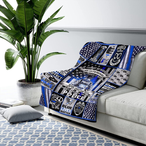 Couverture « Blue Lives Matter » 152 x 127 cm, cadeau « Thin Blue Line » 2